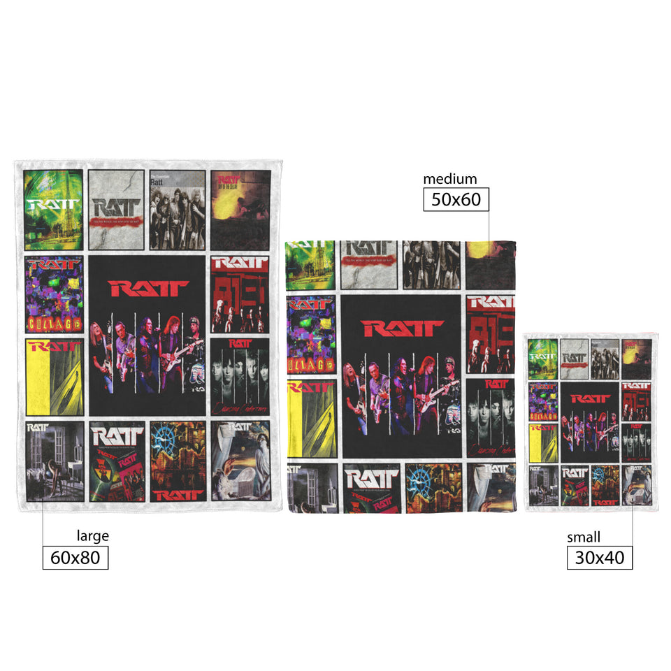 Ratt Blanket, Ratt Band Fleece, Sherpa Blanket For Fans 60x80
