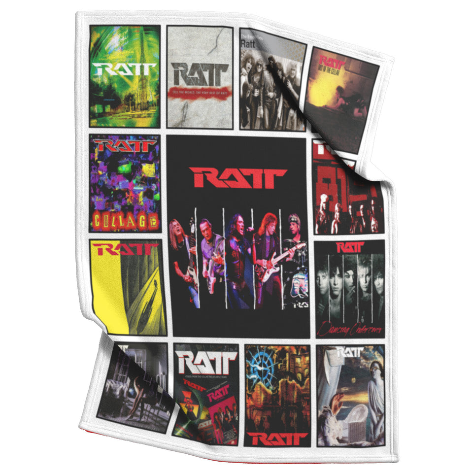 Ratt Blanket, Ratt Band Fleece, Sherpa Blanket For Fans 60x80