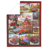 Red Truck Quilt, Country Roads Take Me Home Quilt Blanket copy