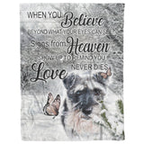 Schnauzer Dog Blanket, When You Believe Fleece copy