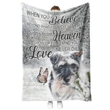 Schnauzer Dog Blanket, When You Believe Fleece copy