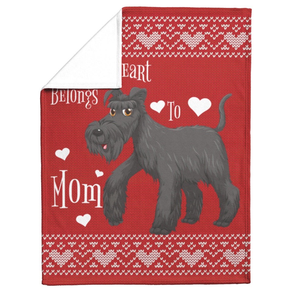 Schnauzer Mom Christmas Blanket
