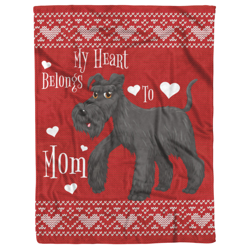Schnauzer Mom Christmas Blanket