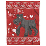 Schnauzer Mom Christmas Blanket