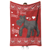 Schnauzer Mom Christmas Blanket