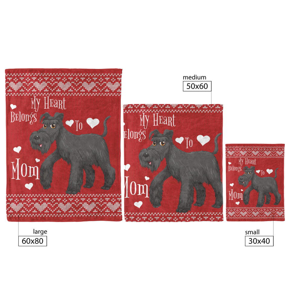 Schnauzer Mom Christmas Blanket