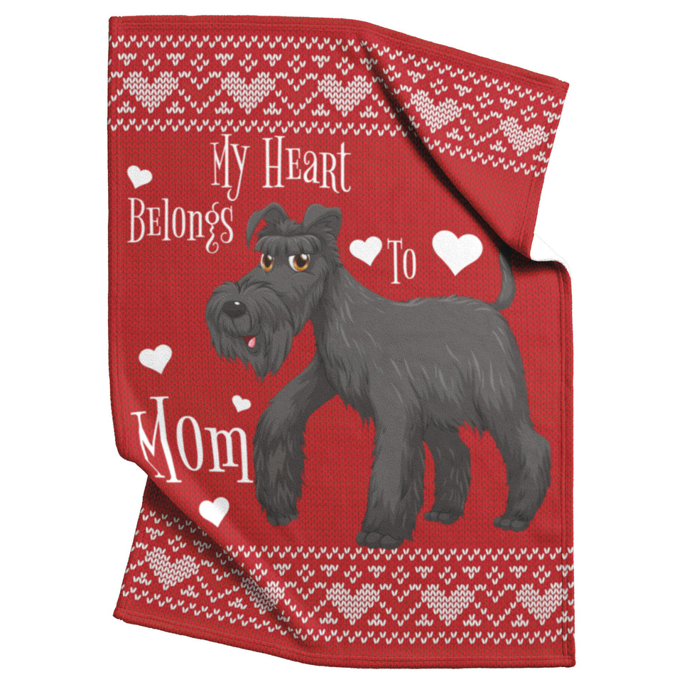 Schnauzer Mom Christmas Blanket