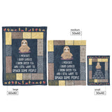 Sloth Yoga Blanket Sloth Practicing Yoga Quilt copy