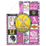 Softball Girl Throw Blanket