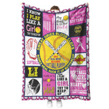 Softball Girl Throw Blanket