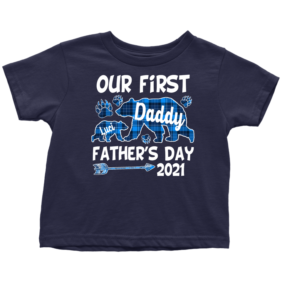 Black - Blue Bear baby shirt