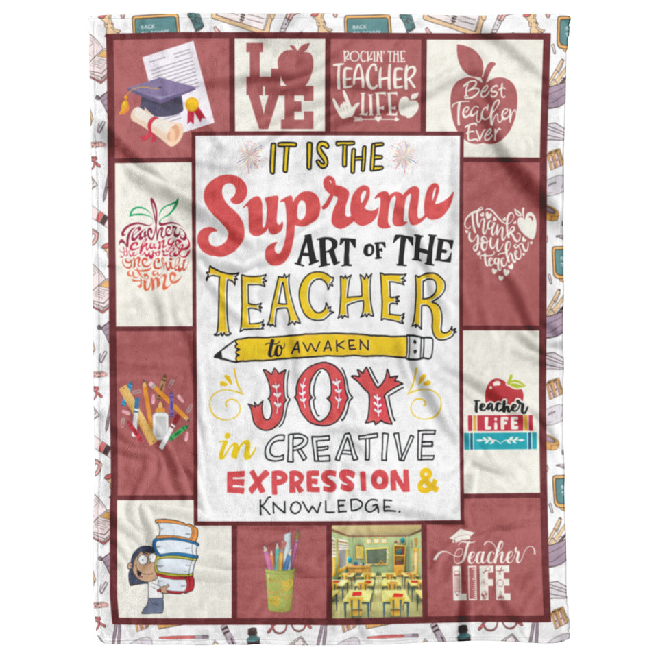 Teacher 3D Customized Quilt Blanket