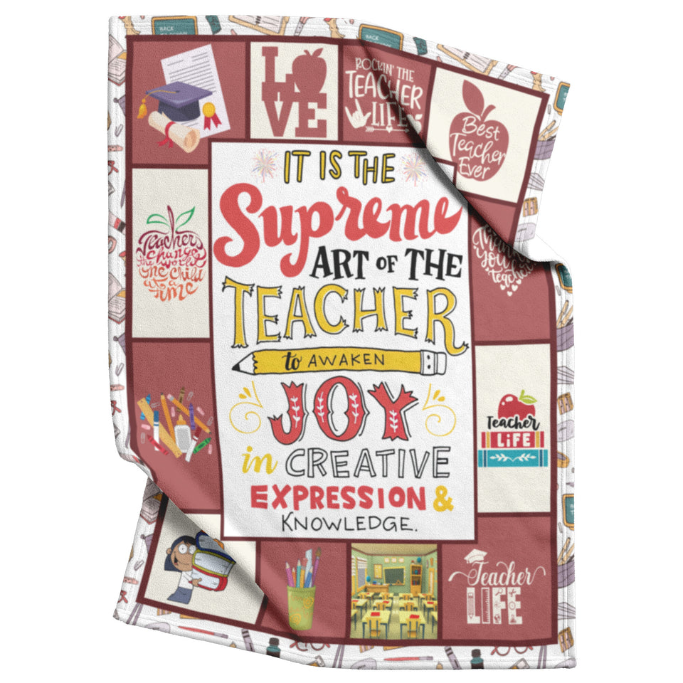 Teacher 3D Customized Quilt Blanket
