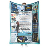 To My Daughter From Mom Fleece Blanket