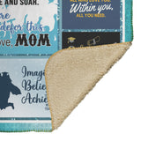 To My Daughter From Mom Fleece Blanket