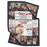 To My Only Love Blanket, The Day I Met You Titanic Fleece, Sherpa Blanket