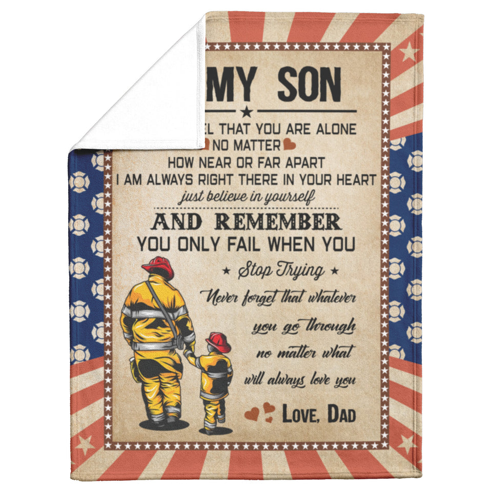 To My Son Blanket, Firefighter Fleece copy
