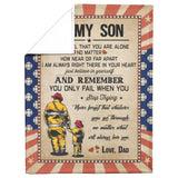 To My Son Blanket, Firefighter Fleece copy
