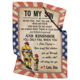 To My Son Blanket, Firefighter Fleece copy