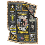 US Army Veteran Blanket, US Army Fleece, Sherpa Blankets Gift Idea