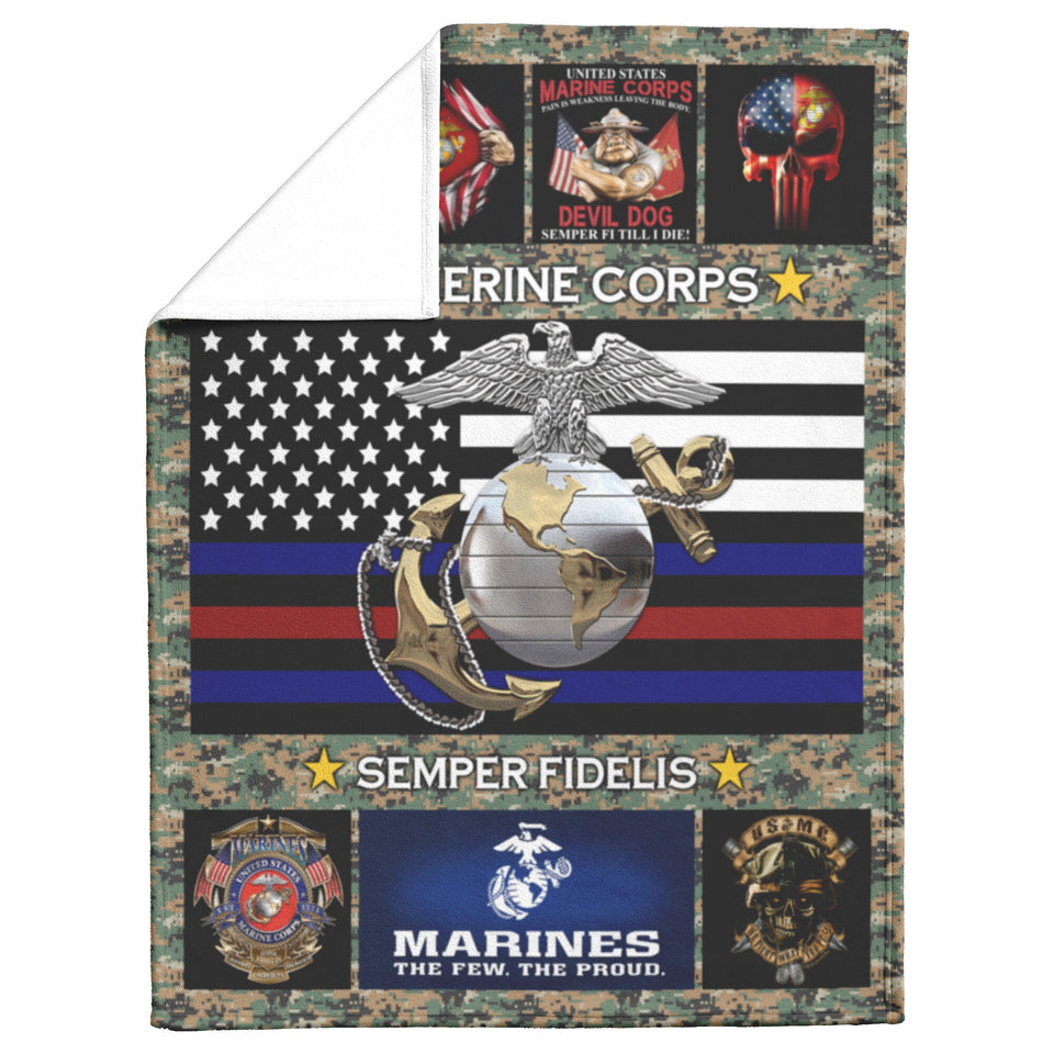 Us Marine Corps Marines Blanket 50x60
