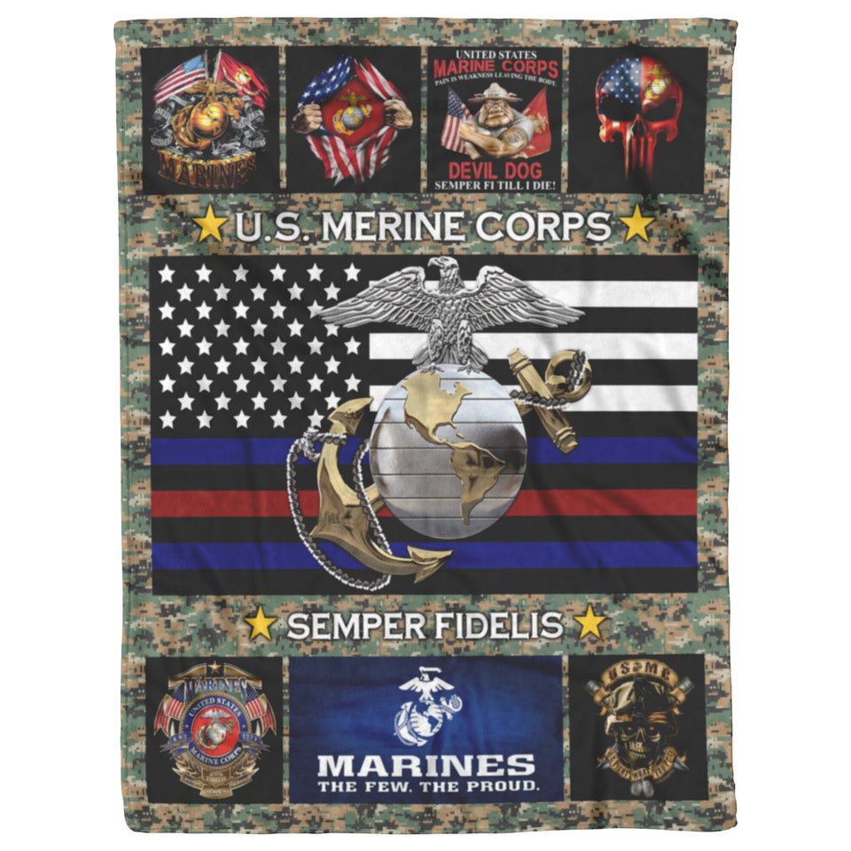 Us Marine Corps Marines Blanket 50x60