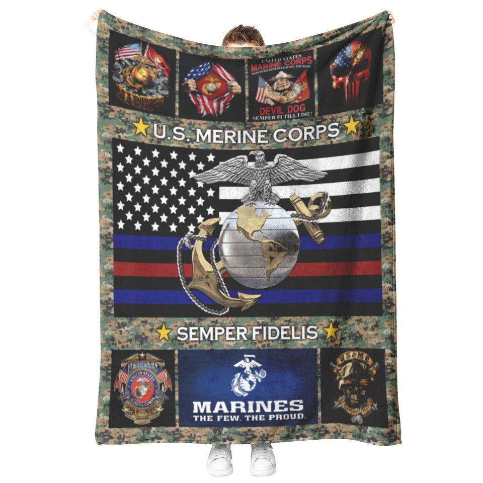 Us Marine Corps Marines Blanket 50x60