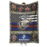 Us Marine Corps Marines Blanket 50x60