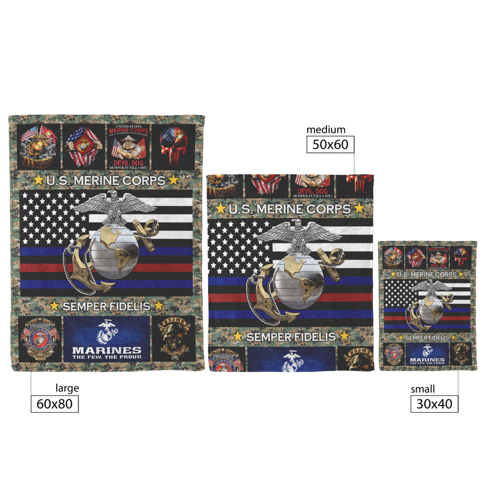 Us Marine Corps Marines Blanket 50x60