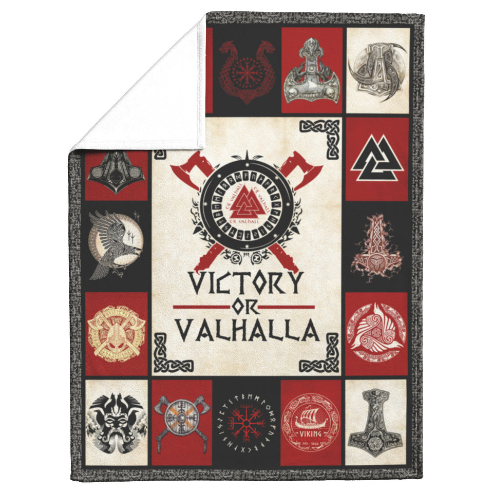 Viking Blanket, Victory Or Valhalla Fleece copy