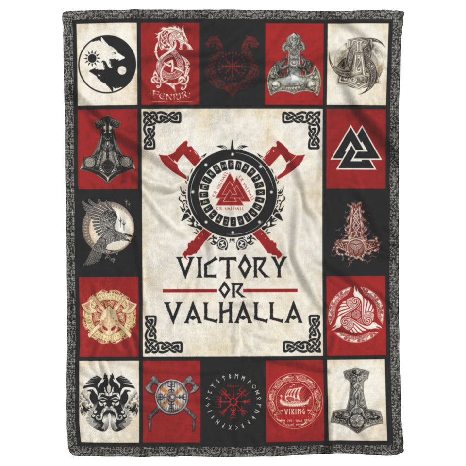Viking Blanket, Victory Or Valhalla Fleece copy