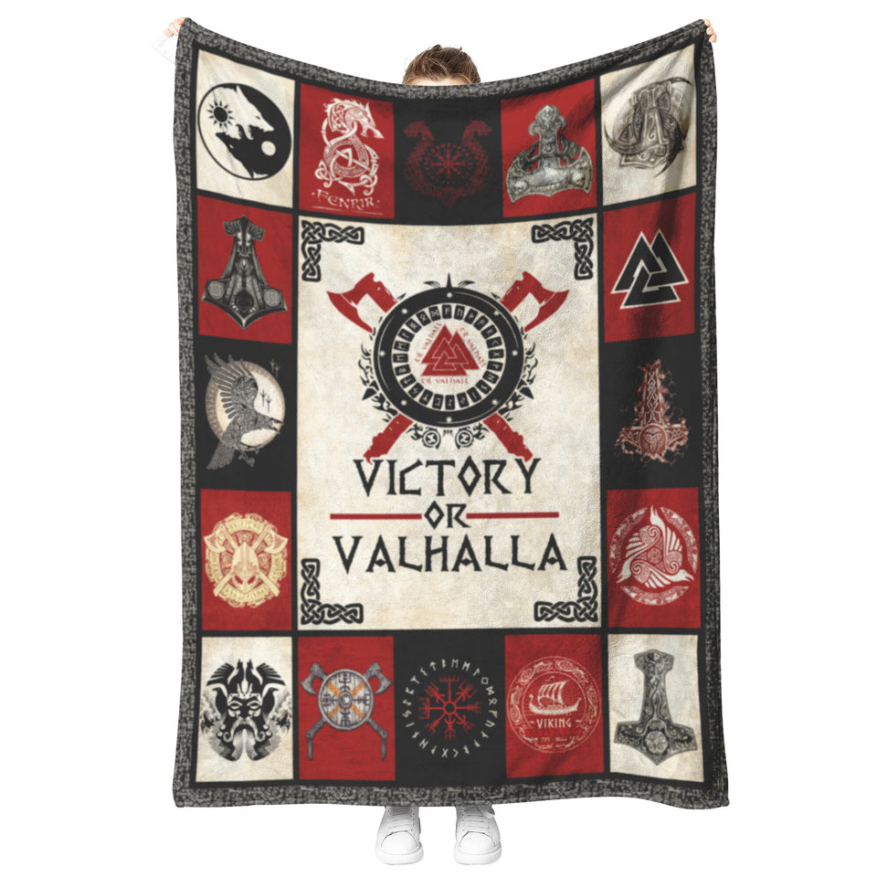Viking Blanket, Victory Or Valhalla Fleece copy