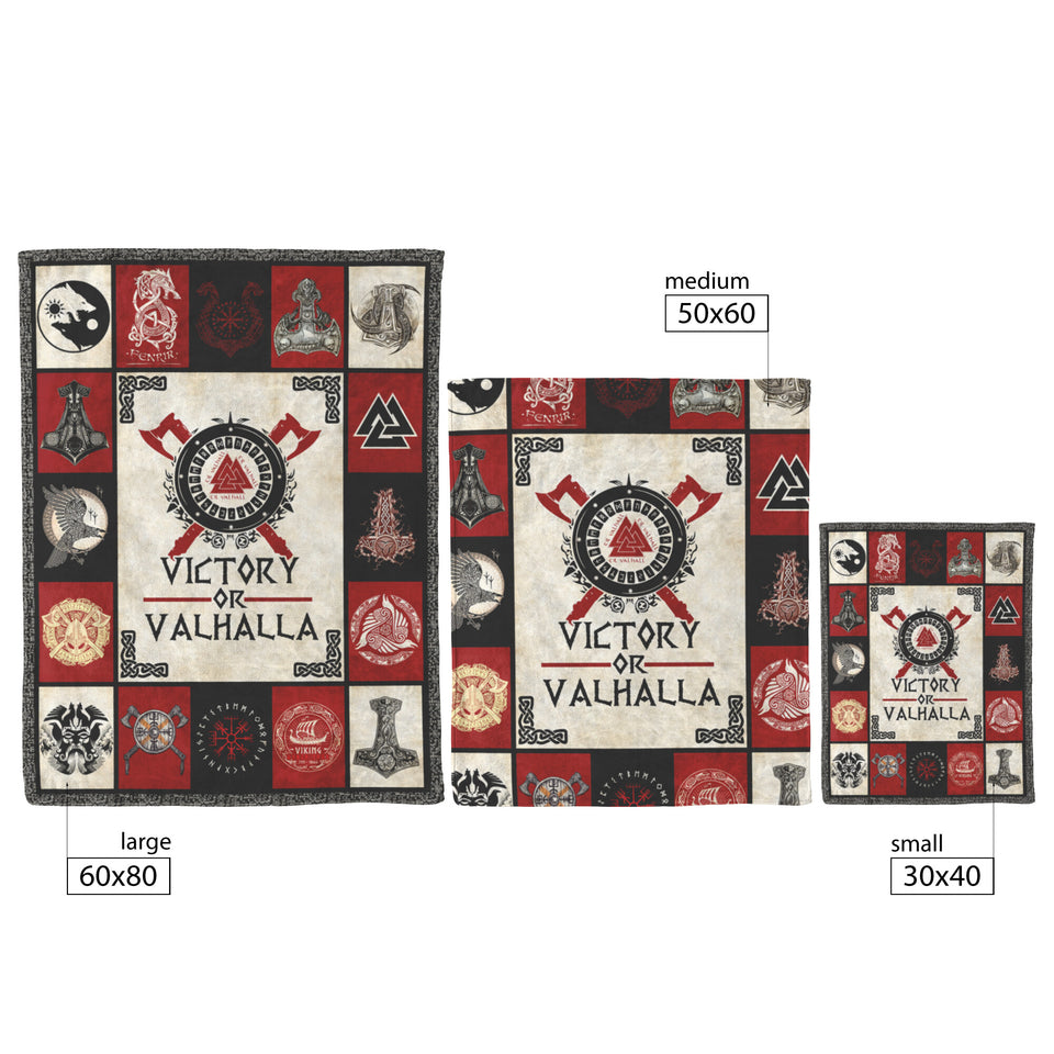 Viking Blanket, Victory Or Valhalla Fleece copy