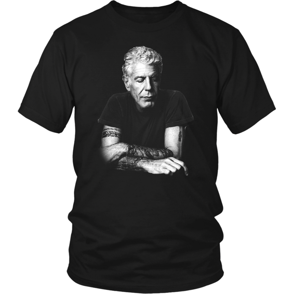 Anthony Bourdain T-Shirt Chef Gift - Anthony Bourdain Shirt - Canvas Unisex T-Shirt - District Unisex Shirt - $8.50