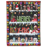 Wiener Dog Christmas Blanket copy