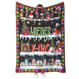 Wiener Dog Christmas Blanket copy