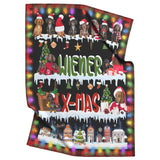 Wiener Dog Christmas Blanket copy