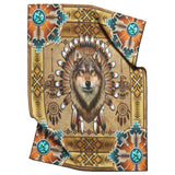 Wolf Native American Blanket V2