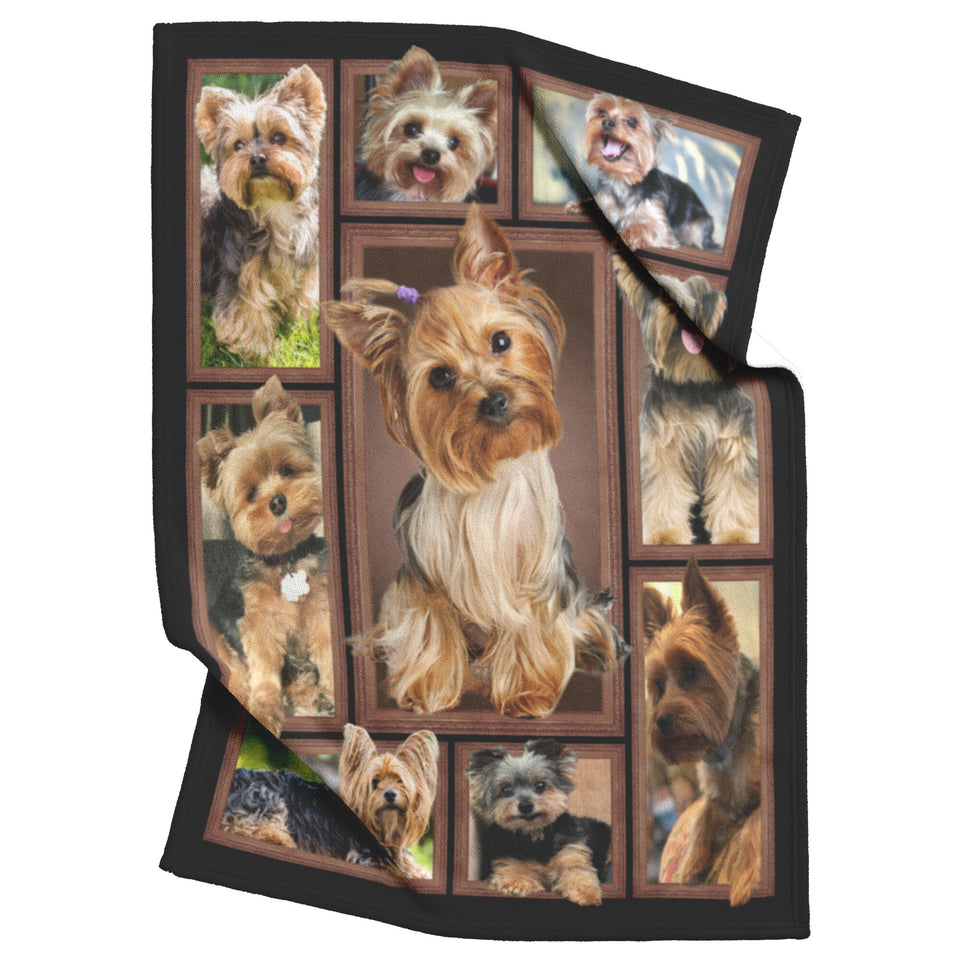 Yorkies Dog 3D Blanket copy