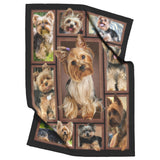 Yorkies Dog 3D Blanket copy