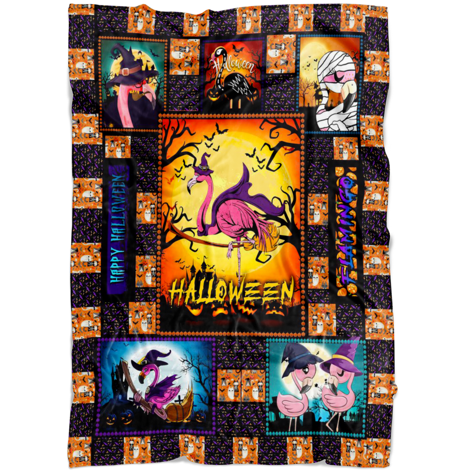 Halloween Flamingo Blanket