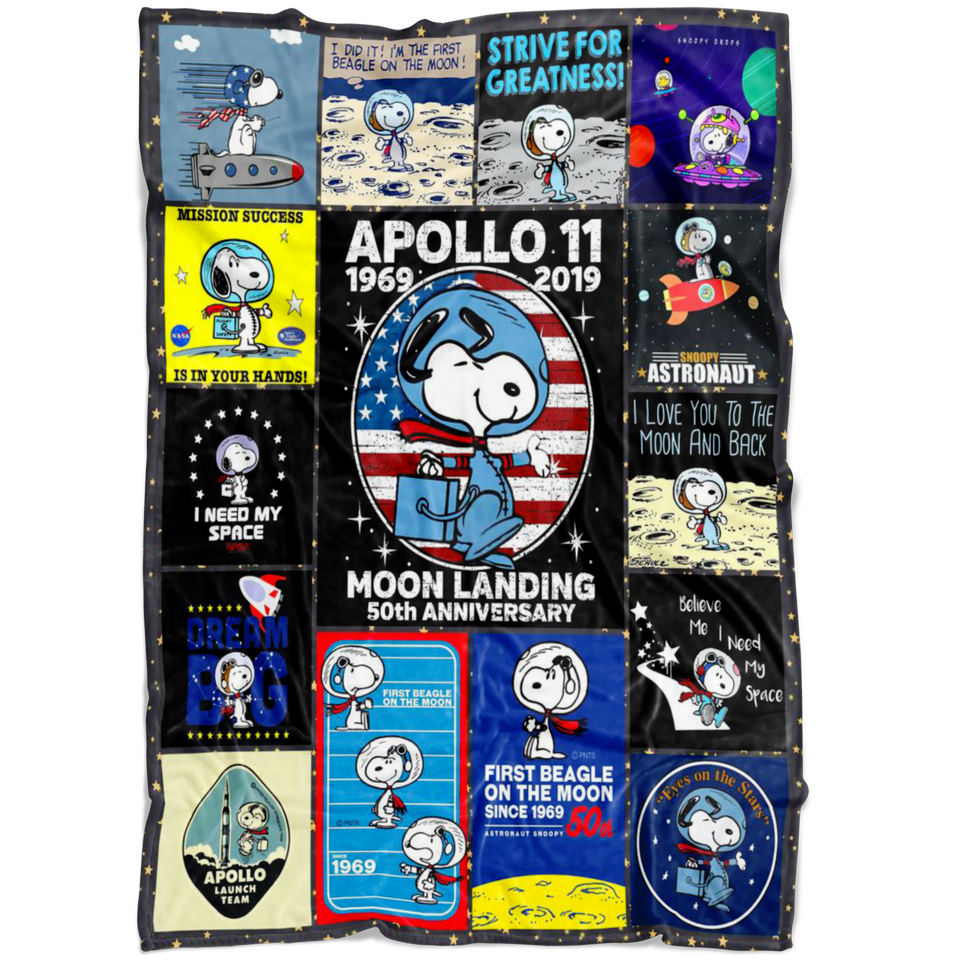 Snoopy Blanket Apollo 11