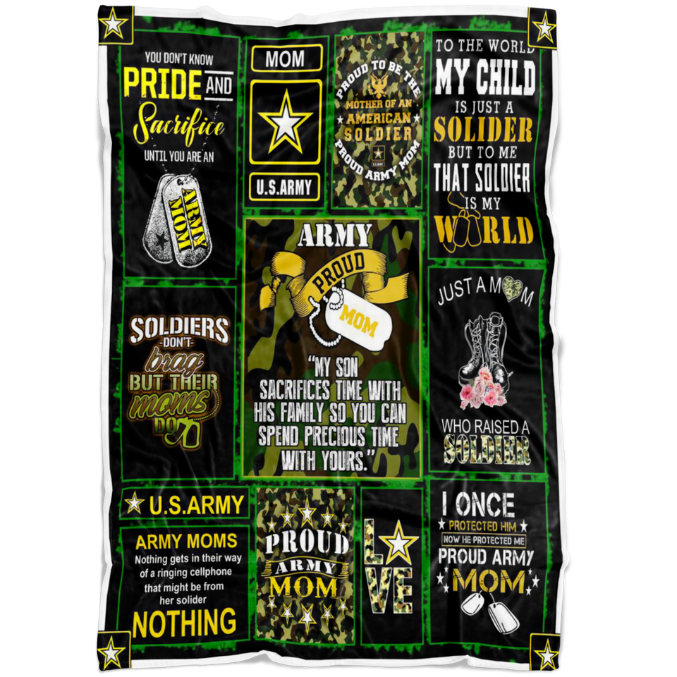 Proud Army Mom Blanket