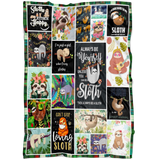 Sloth Throw Blankets - Pink Sloth
