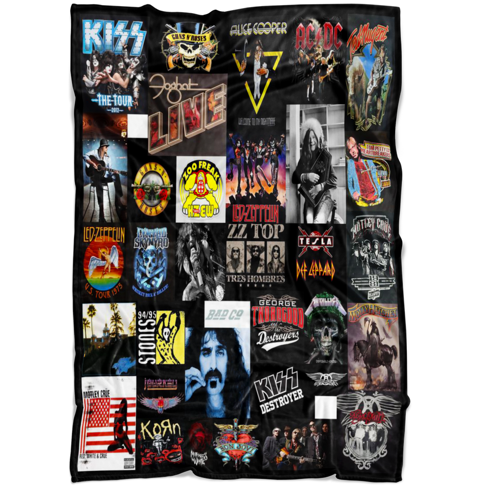 Classic Rock Bands 3D Throw Blanket