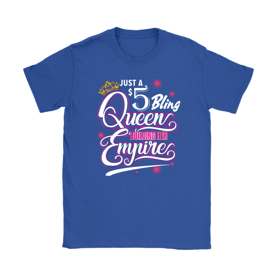 Mens Womens 5 Bling Queen Building Paparazzi Cool Black T-shirt Paparazzi 5$ tee TL