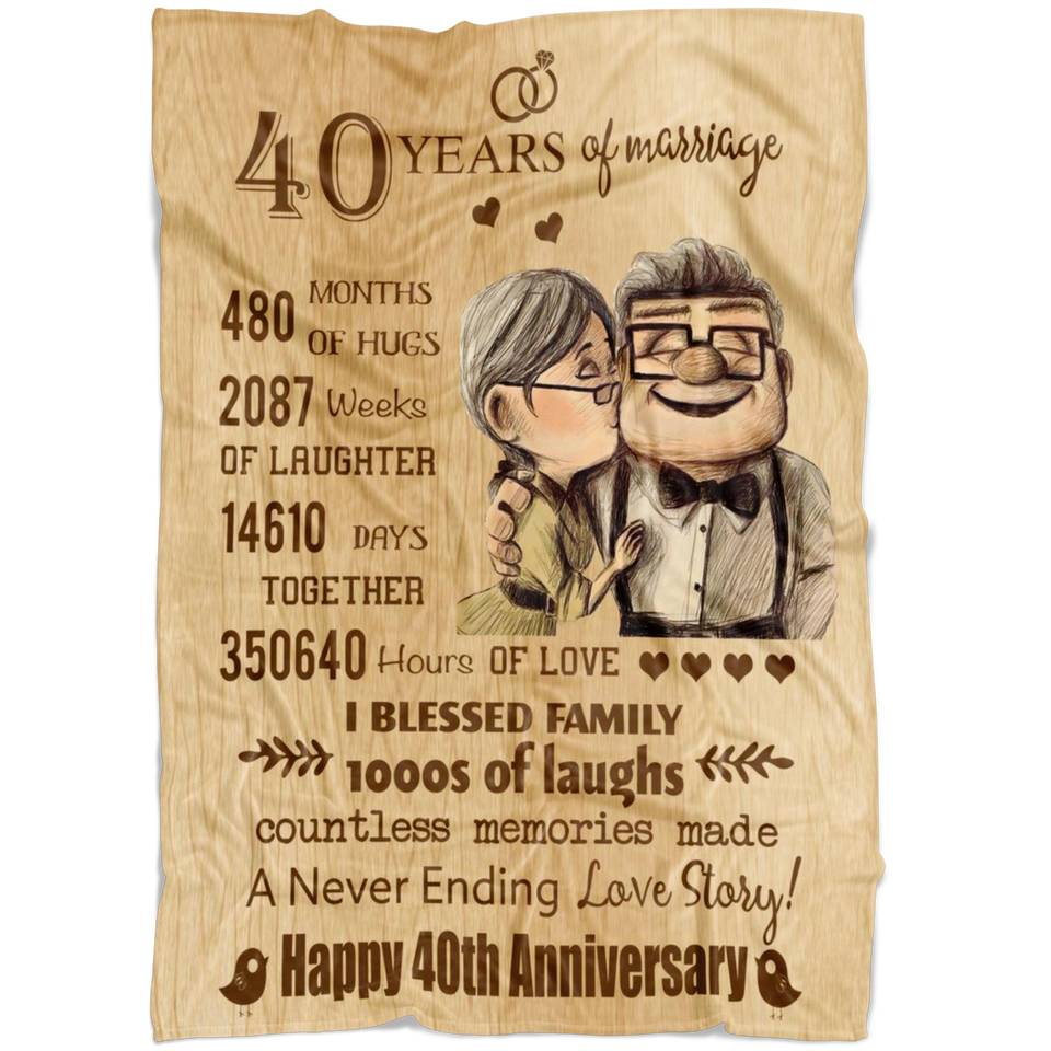 40th Anniversary Wedding Blanket