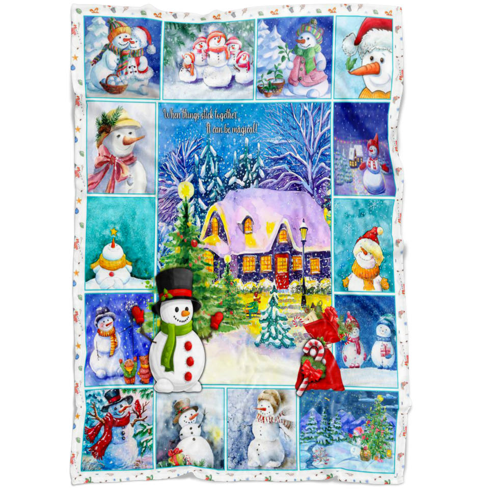Snowman Christmas Blanket