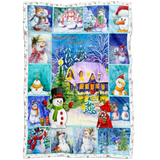 Snowman Christmas Blanket