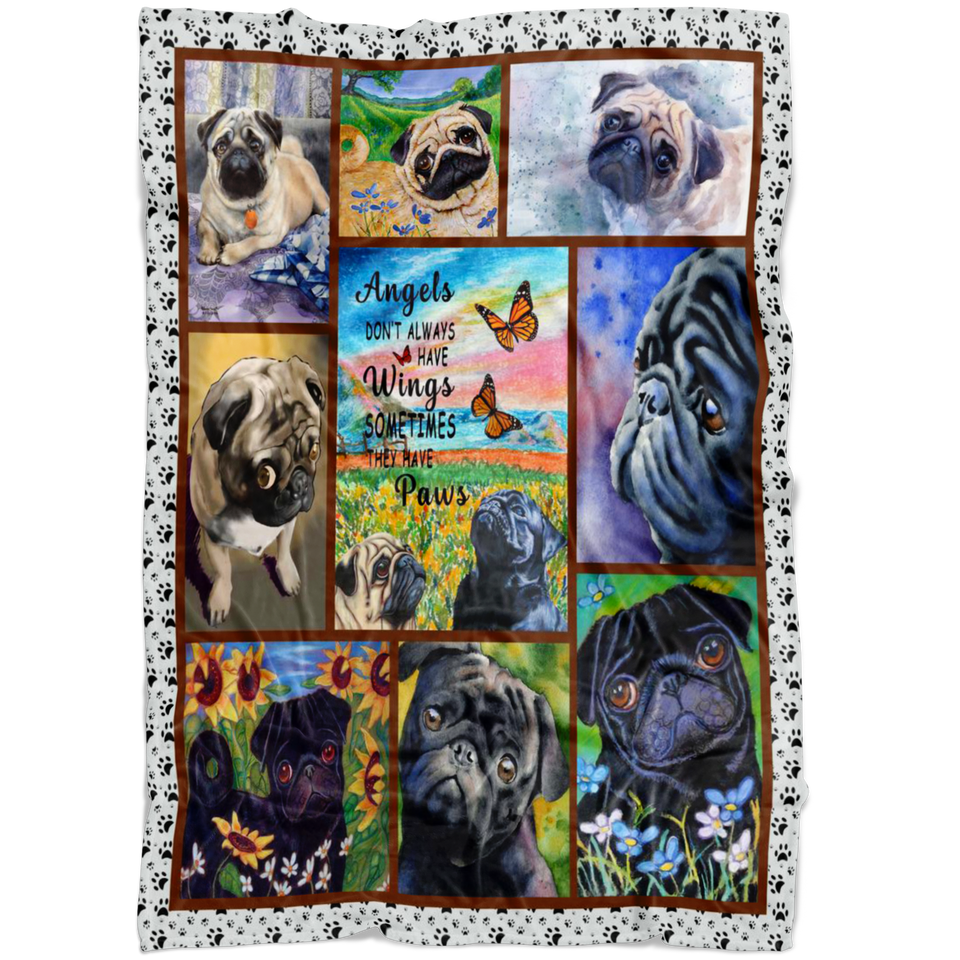 Pug Blanket Dog Blanket